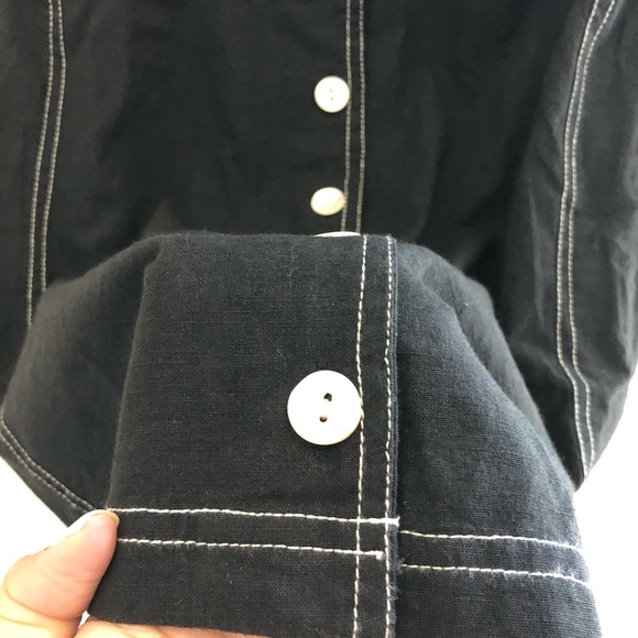 Free People London Town Overall Romper Black sz 8 - Picture 8 of 16